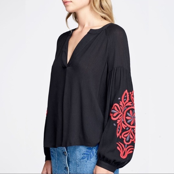 Rebecca Minkoff Bethany Embroidered Top - Picture 1 of 9